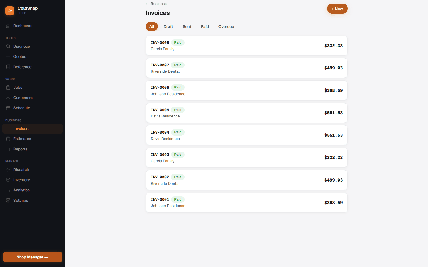 Invoicing + Payments